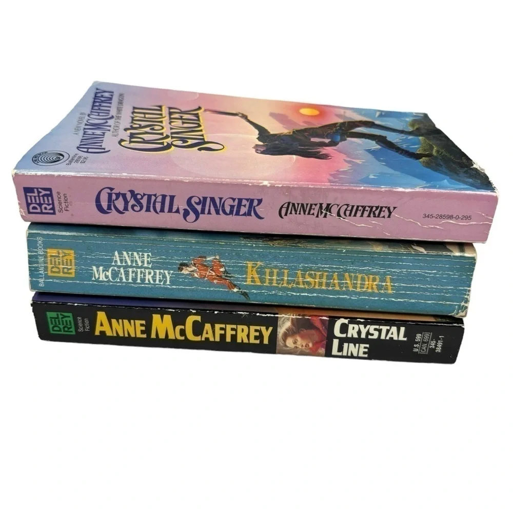 Anne McCaffrey Vintage Paperback Books Bundle of 3 Crystal Singer Series Books‎
